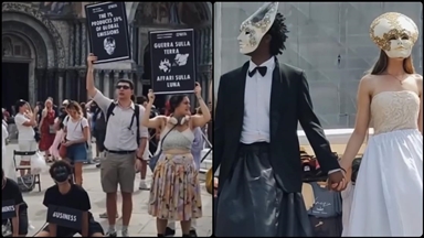 Venedik'te düğün hazırlığındaki ABD'li iş insanı Jeff Bezos'a protestolar sürüyor