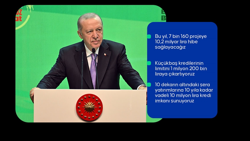 Cumhurbaşkanı Erdoğan'dan tarım sektörüne müjdeler