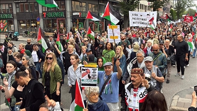 İsveç'te İ'in Gazze'ye saldırıları protesto edildi