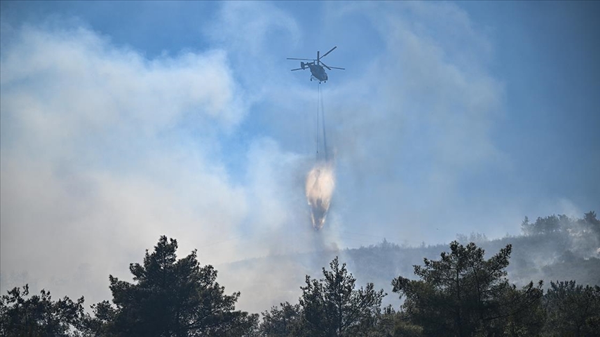 Bazı illerde çıkan orman yangınlarına müdahale sürüyor