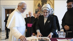 Turkish First Lady urges 'louder support' for Gaza from Christian world in meeting with Pope Leo
