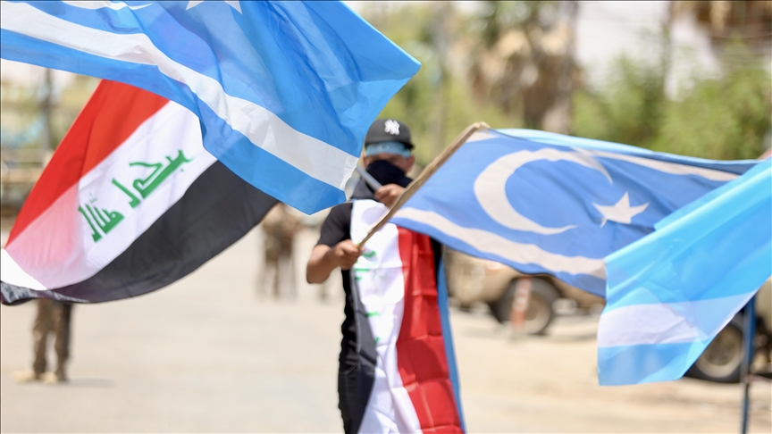 پێکهاتەی تورکمان لە پردێ خۆپێشاندانیان دەستپێکرد