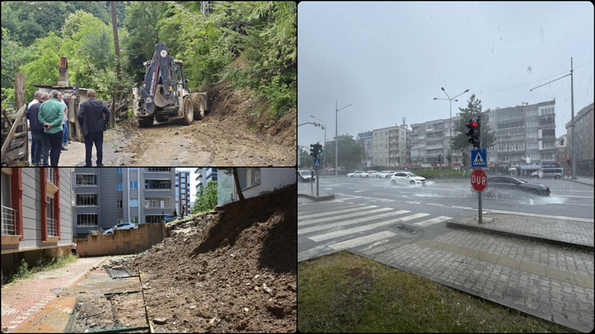 Samsun'da sağanak etkili oldu