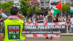 People stage rally in Netherlands to protest Dutch firm's export of F-35 jet parts to Israel
