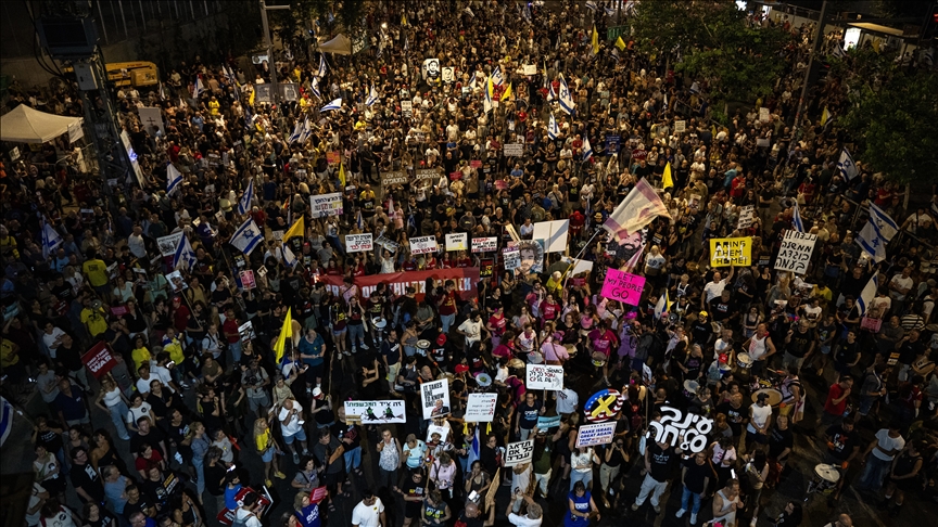 Thousands of protesters in Tel Aviv demand release of hostages in Gaza