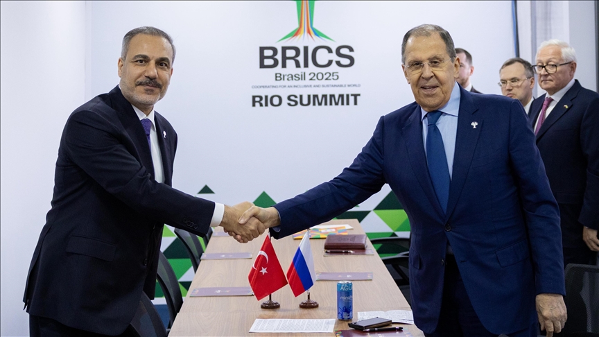 Turkish, Russian foreign ministers discuss bilateral political, economic issues on sidelines of BRICS summit