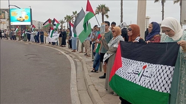 المغرب.. سلسلة بشرية في الدار البيضاء تضامنا مع فلسطين