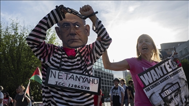 İsrail Başbakanı Netanyahu, Washington'a ziyareti öncesinde Beyaz Saray önünde protesto edildi