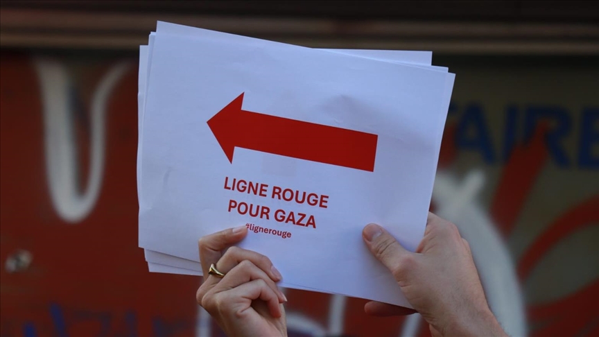 À Paris, une ligne rouge formée pour Gaza