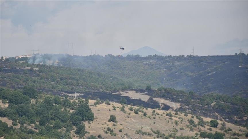 Firefighting efforts continue near North Macedonia-Kosovo border
