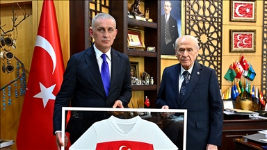 MHP Genel Başkanı Bahçeli, TFF Başkanı Hacıosmanoğlu'nu kabul etti