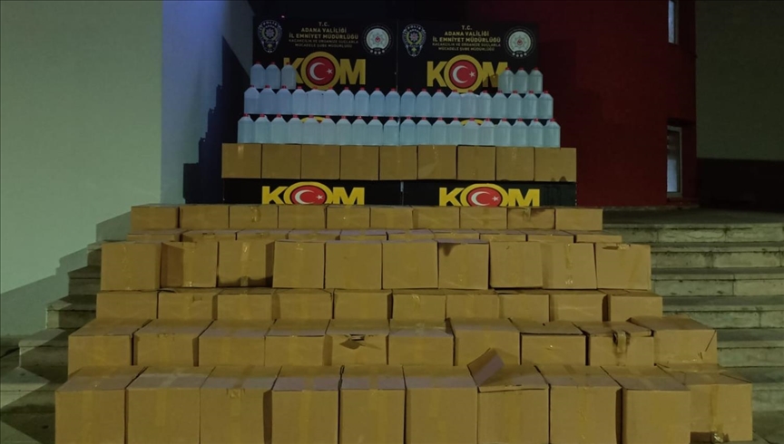 Adana'da 1690 litre etil alkol ele geçirildi