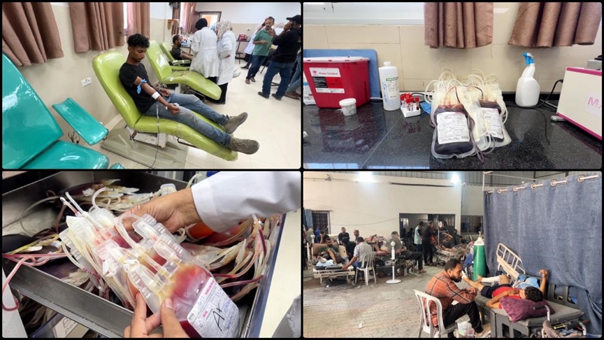 Soykırım ve ablukanın hüküm sürdüğü Gazze'de kan stokları artan talebi karşılamıyor