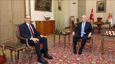 TBMM Başkanı Kurtulmuş, MİT Başkanı Kalın'ı kabul etti