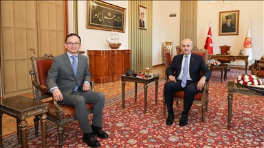 TBMM Başkanı Kurtulmuş, Çin Halk Cumhuriyeti Ankara Büyükelçisi Jiang Xuebin'i kabul etti
