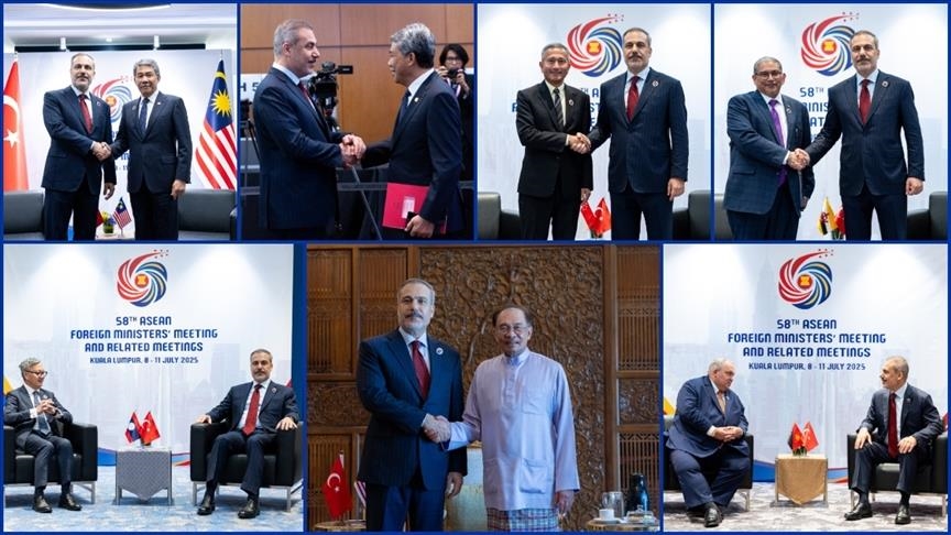  فیدان با وزرای خارجه پنج کشور عضو آسه‌آن در کوالالامپور دیدار کرد