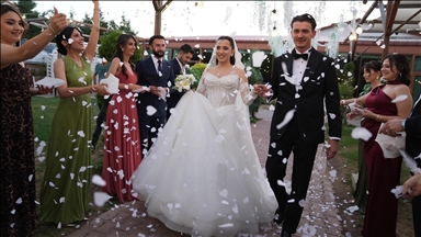 AA muhabirleri Ahmet Serdar Eser ve Zehra Tekeci’nin mutlu günü