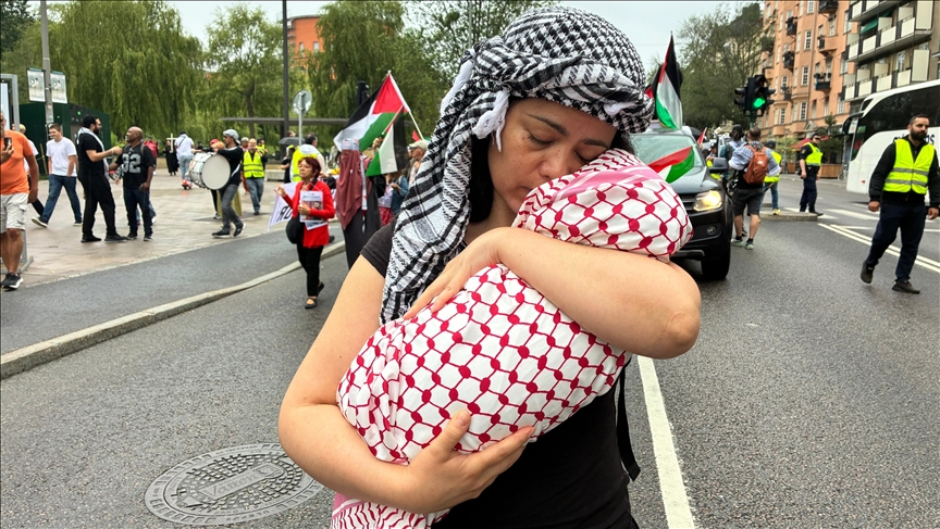 Protestë në Stokholm të Suedisë kundër gjenocidit izraelit në Gaza dhe heshtjes së qeverisë