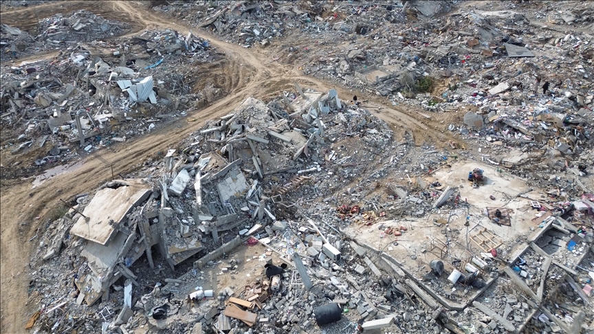 Israeli defense minister shares aerial photo showing complete destruction of northern Gaza’s Beit Hanoun