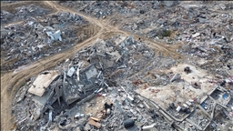 Israeli defense minister shares aerial photo showing complete destruction of northern Gaza’s Beit Hanoun