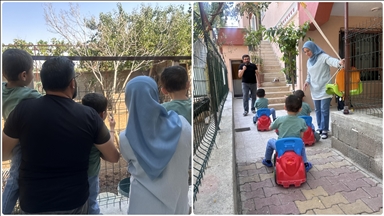 Koruyucu ailesi oldukları üçüzlerle evlerini şenlendirdiler