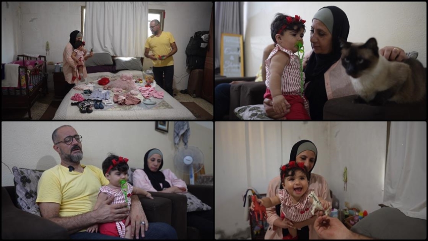 Gazze'de 23 yıllık evli çiftin çocuk özlemini, ailesini kaybeden "Cennet" bebek giderdi