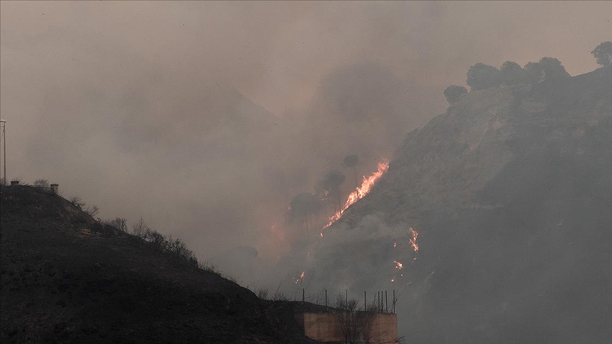 İtalya'nın Sardinya Adası'nda 20 farklı noktada orman yangını çıktı