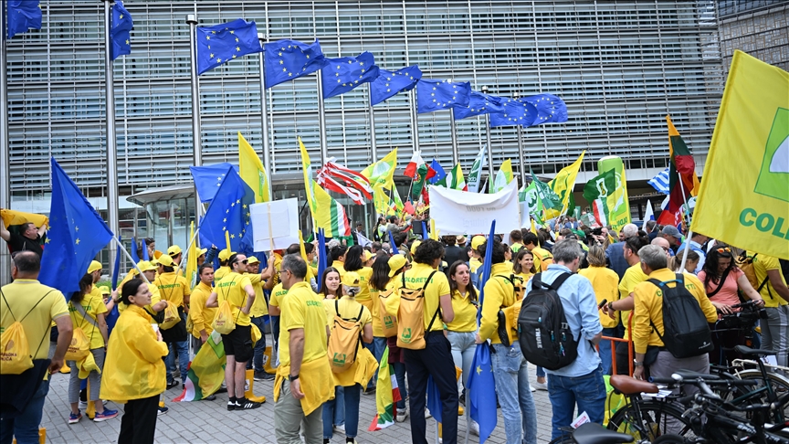 Farmers protest in Brussels over possible agricultural subsidy cuts in EU budget