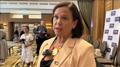 İrlanda'da milliyetçi Sinn Fein partisinin lideri, dünyaya "Filistin hala varken tanıyın" çağrısı yaptı