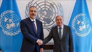 Turkish foreign minister meets with UN chief in New York