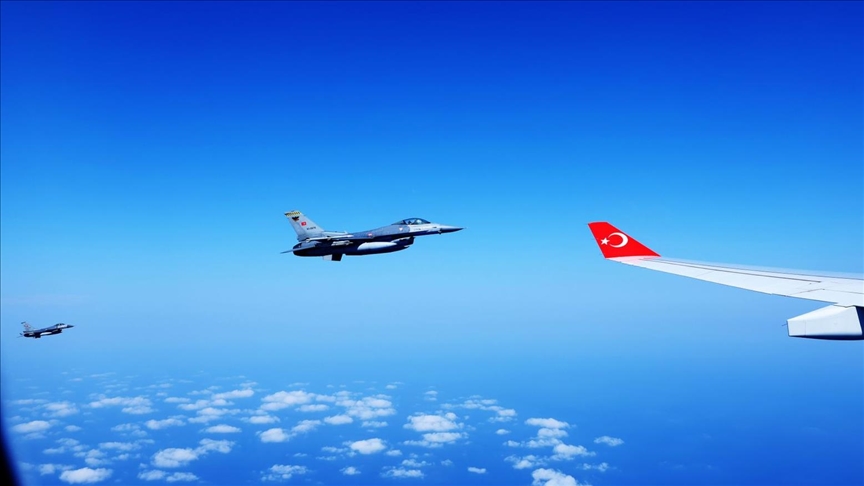 مقاتلات "إف-16" ترافق طائرة الرئيس أردوغان في زيارته إلى قبرص التركية