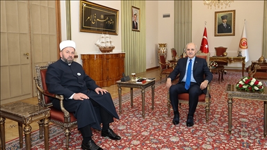 TBMM Başkanı Kurtulmuş, Karadağ İslam Birliği Başkanı Fejzic'i kabul etti