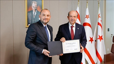 KKTC Cumhurbaşkanı Tatar, MÜSİAD Genel Başkanı Özdemir'i kabul etti 