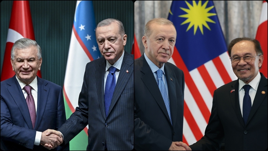 Cumhurbaşkanı Erdoğan, Özbekistan Cumhurbaşkanı Mirziyoyev ve Malezya Başbakanı İbrahim ile telefonda görüştü