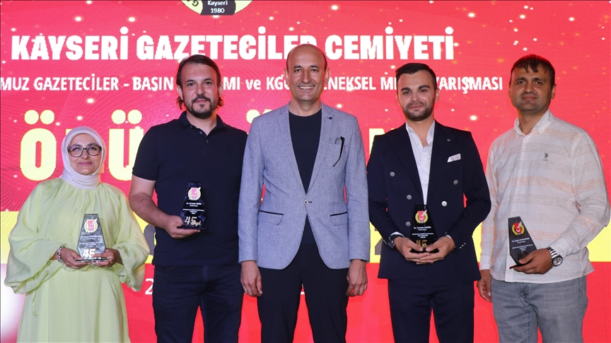 Kayseri Gazeteciler Cemiyetinden AA'ya 4 ödül