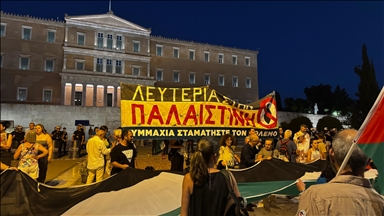 Hundreds of Greeks rally in Athens against Israel's ongoing genocide in Gaza