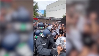 Almanya'da Filistin'e destek gösterisine polis sert müdahalede bulundu
