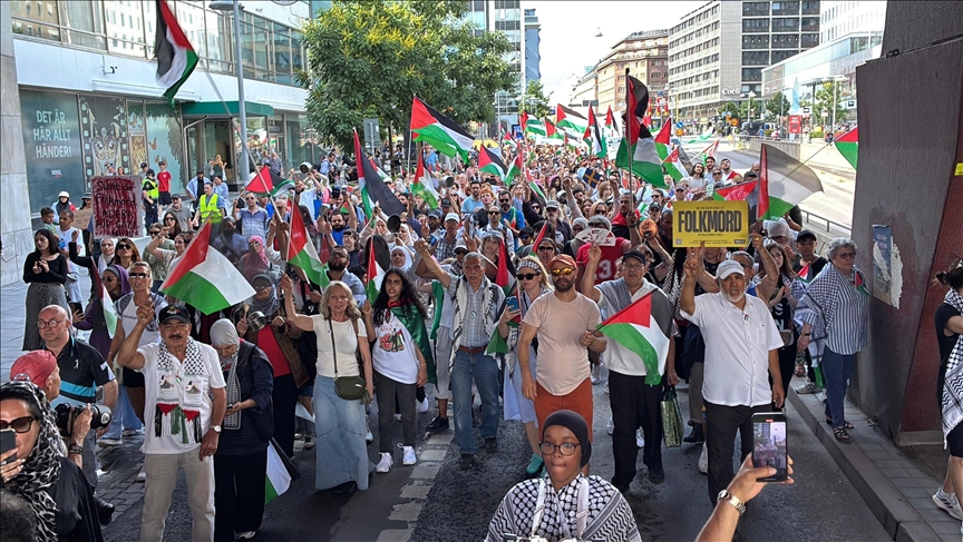 Hundreds protest Sweden’s silence on Israeli genocide in Gaza