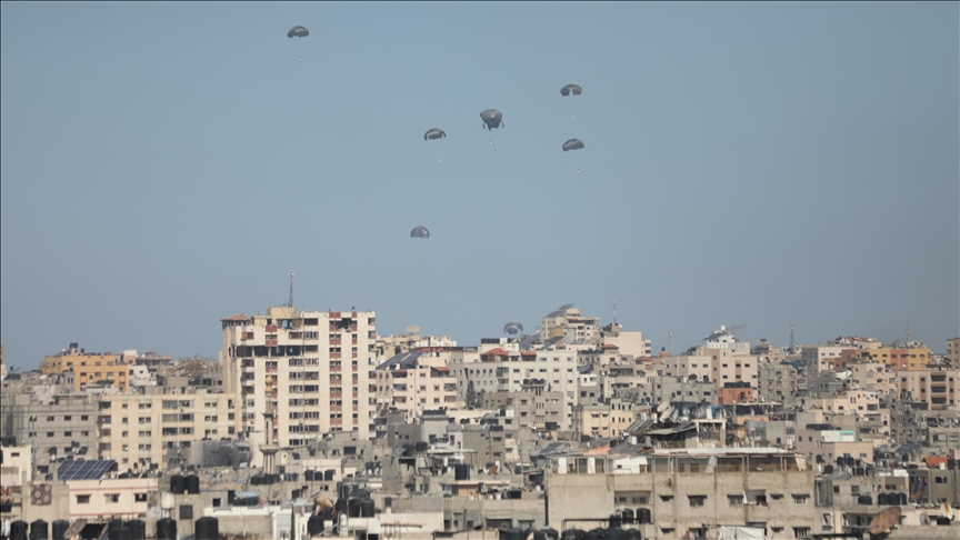 Hamas slams Israeli aid airdrops as propaganda to mask ongoing siege, starvation in Gaza