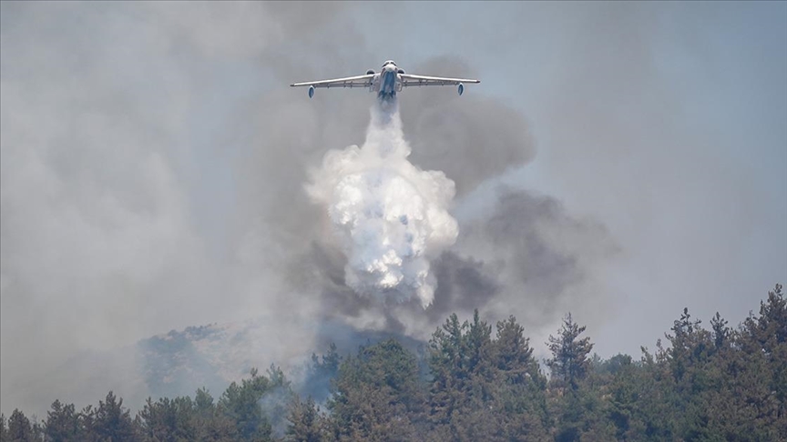 Bazı illerde çıkan orman yangınlarına müdahale sürüyor