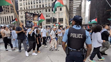 İsrail'in Gazze'ye yönelik acımasız saldırıları ABD'nin Chicago kentinde protesto edildi