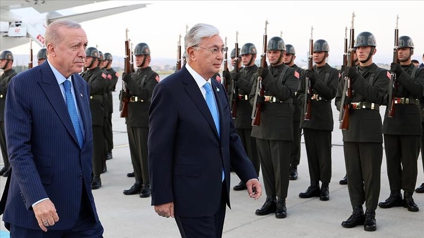 أردوغان يستقبل الرئيس الكازاخي في أنقرة