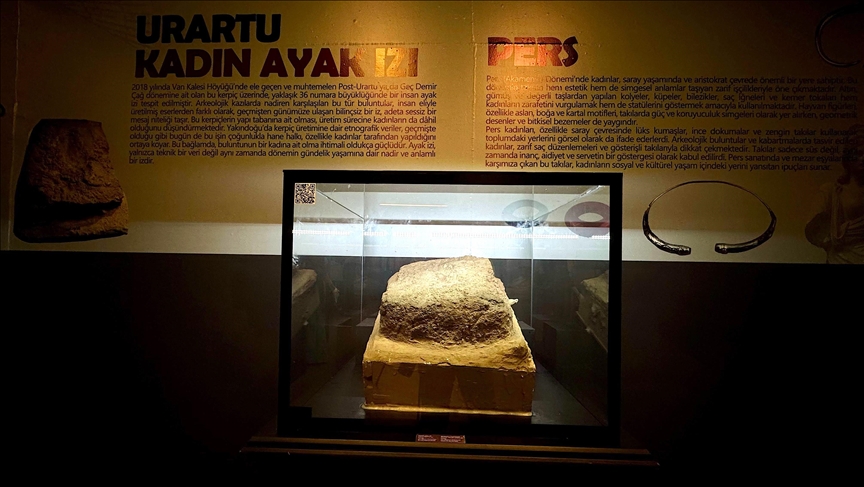 Urartulara ait kadın ayak izi Van Müzesi'nde ilk kez sergileniyor