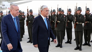 أردوغان يستقبل الرئيس الكازاخي في أنقرة