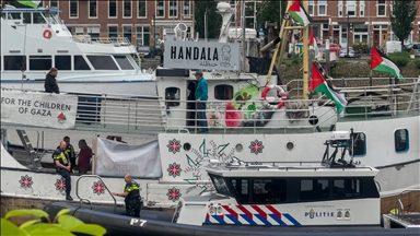 Foreign activists aboard Gaza aid ship stage hunger strike to protest Israeli detention