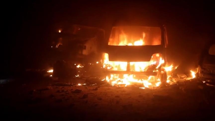 Руски напад со беспилотни летала предизвика пожар во земјоделски објект во регионот на Николаев, Украина