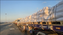 Aid trucks resume flow from Egypt to Gaza via Rafah crossing for 3rd consecutive day