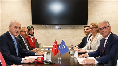 TBMM Başkanı Kurtulmuş, AKPM Başkanı Rousopoulos ve Moldova Parlamento Başkanı Grosu ile görüştü