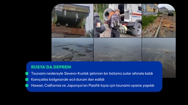 Rusya'nın doğusunda 8,8 büyüklüğünde deprem 