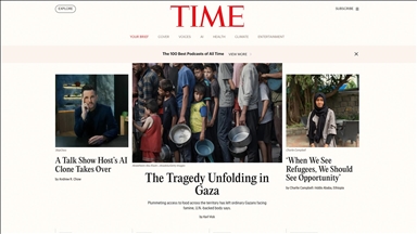 AA'nın Gazze'deki açlığı gözler önüne seren fotoğrafı TIME dergisine kapak oldu